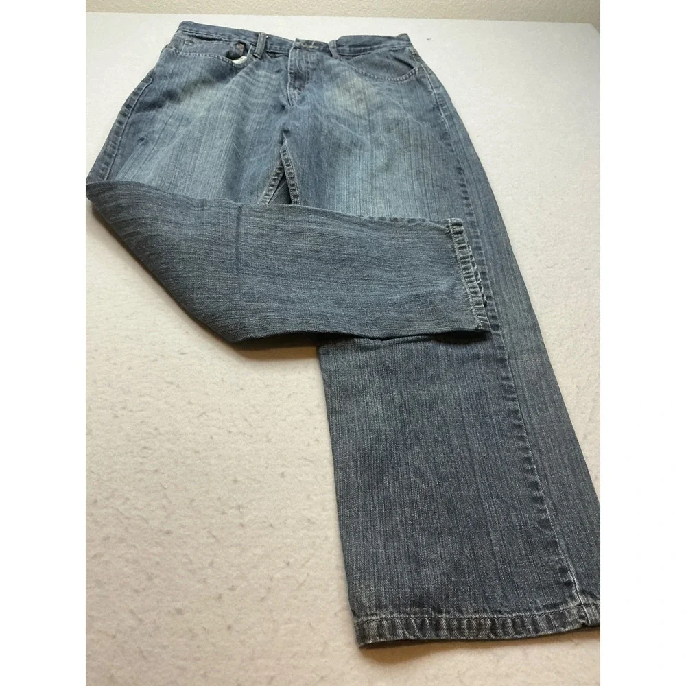 Wrangler Loose‎ Straight Jeans Medium Wash Denim 34x30 Casual Workwear